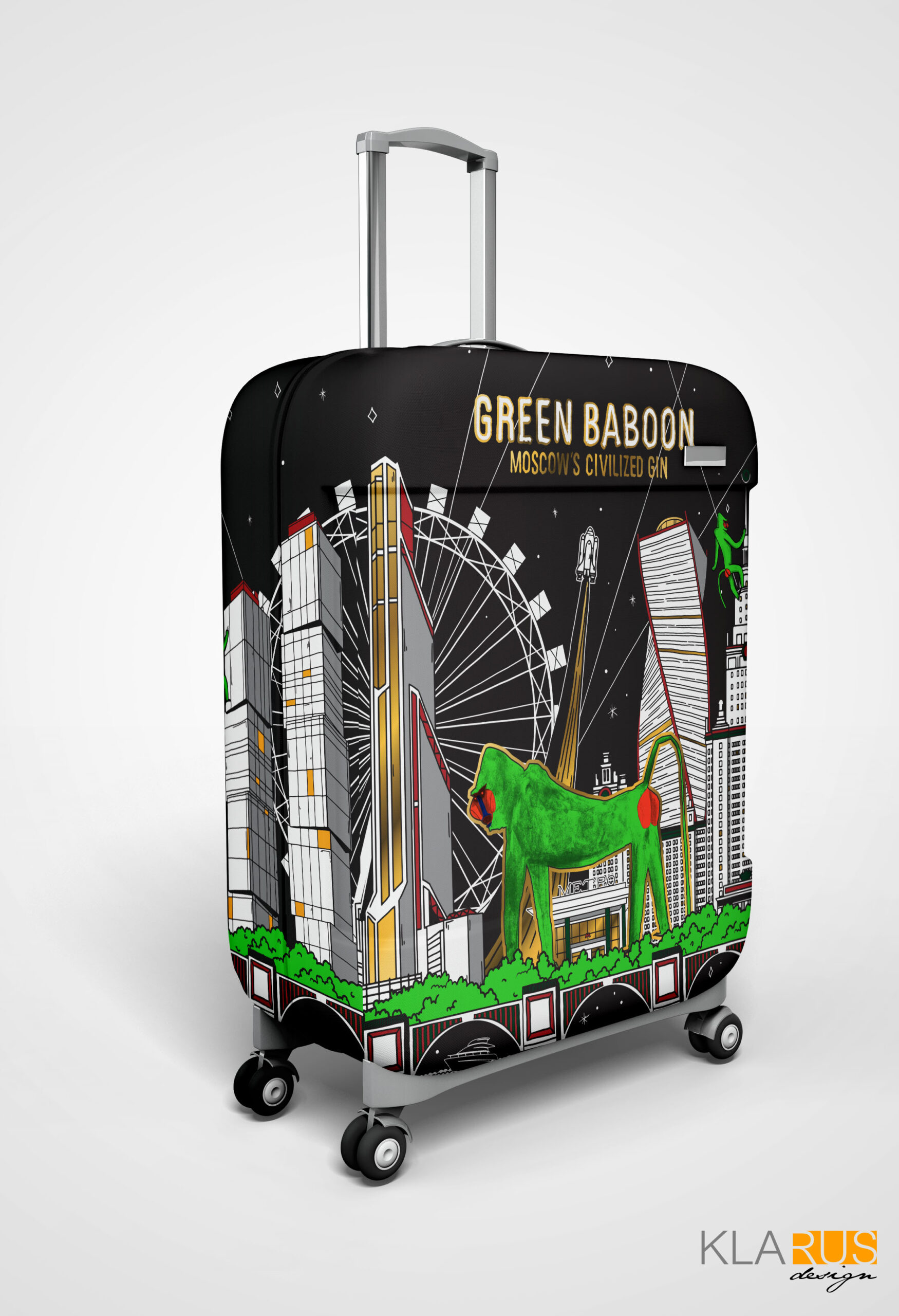 Чехол на чемодан для бренда Green Baboon