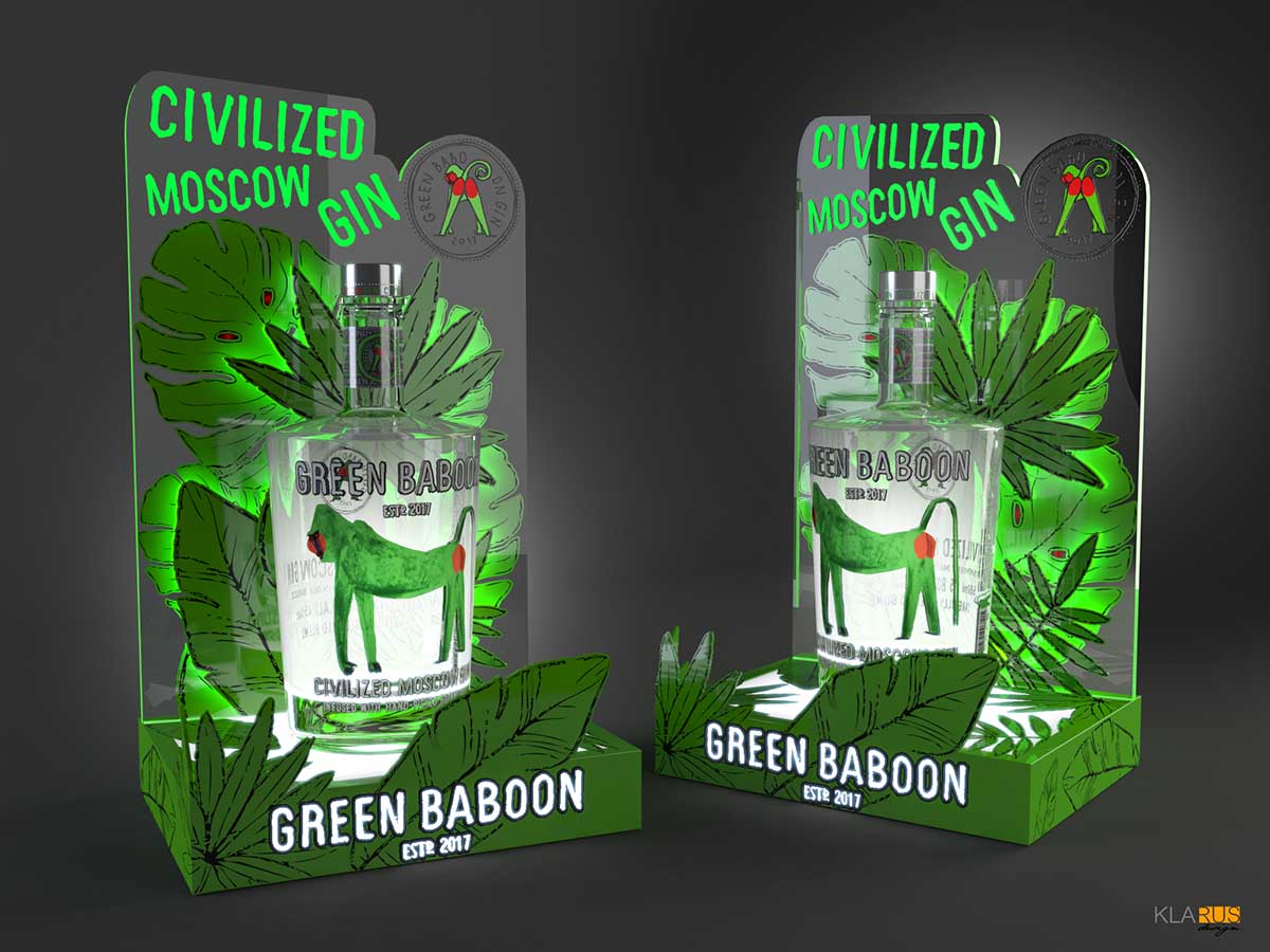 Дисплей для бутылки Green Baboon 2