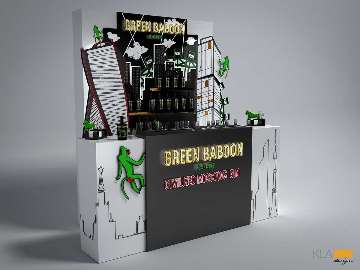 Мобильный бар для Green Baboon 4